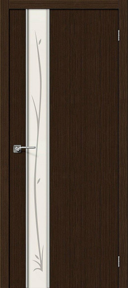 Межкомнатная дверь финиш флекс 3D Wenge Глейс-1 стекло Twig 