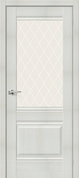 Межкомнатная дверь экошпон Bianco Veralinga Прима-3 White Сrystal
