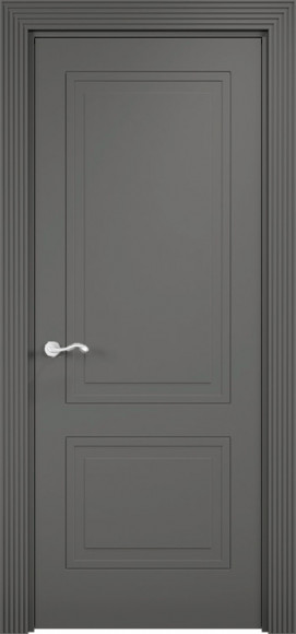 Межкомнатная дверь эмалит софт графит Париж 1