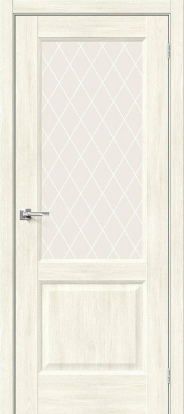 Межкомнатная дверь экошпон Nordic Oak Неоклассик-33 White Сrystal