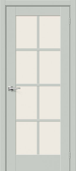 Межкомнатная дверь эмалит Grey Matt Прима-11.1 Magic Fog