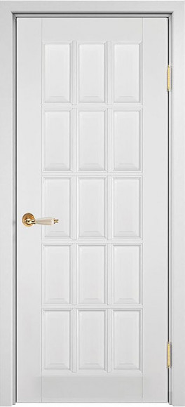 Межкомнатная дверь массив ольхи Эмаль белая Лондон 2