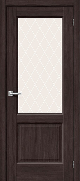 Межкомнатная дверь экошпон Wenge Melinga Неоклассик-33 White Сrystal