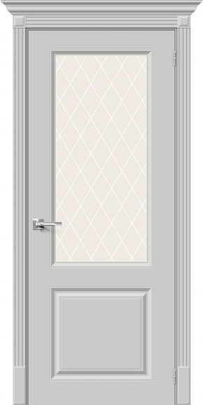 Межкомнатная дверь эмаль Grace Скинни-13 стекло White Сrystal