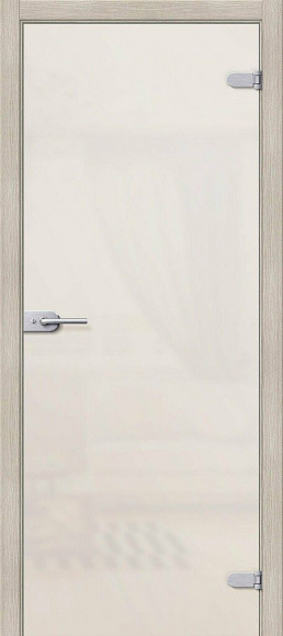 Межкомнатная дверь стеклянная Белое Лайт Сатинато