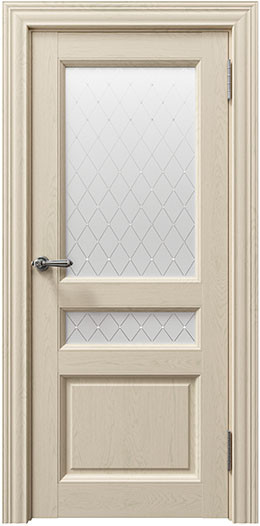 Межкомнатная дверь экошпон Серена Керамик 80014 стекло сатинато