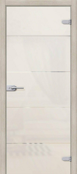 Межкомнатная дверь стеклянная Белое Диана Сатинато
