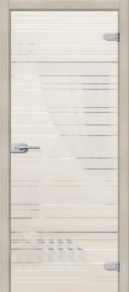 Межкомнатная дверь стеклянная Белое Грация Сатинато