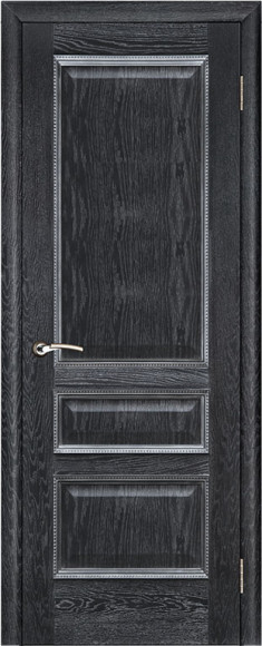 Межкомнатная дверь шпон Черная патина Вена