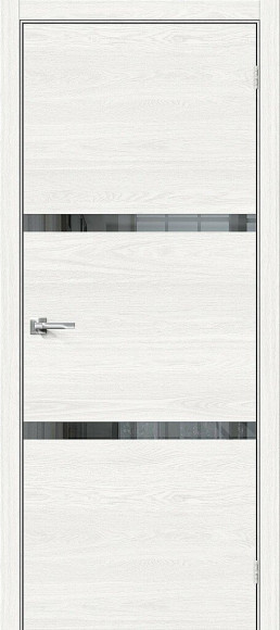 Межкомнатная дверь экошпон White Skyline Браво-2.55 Mirox Grey
