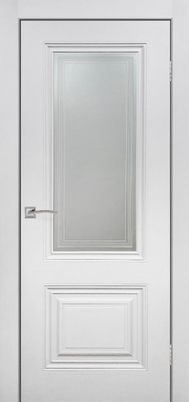 Межкомнатная дверь эмаль Белый Венеция стекло фотопечать