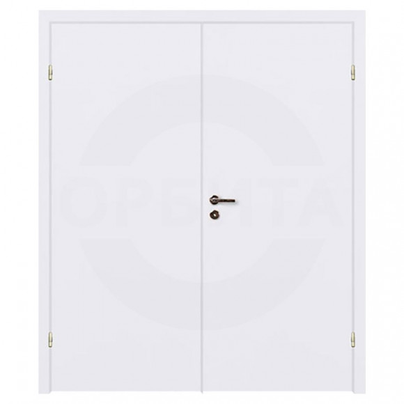 Межкомнатная дверь финская двухстворчатая Белый с четвертью