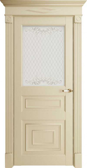 Межкомнатная дверь экошпон Керамик Серена 62001 стекло светлое сатинато