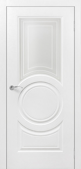 Межкомнатная дверь эмаль Белый Роял 4 стекло фотопечать