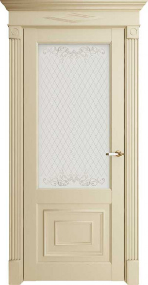 Межкомнатная дверь экошпон Керамик Серена 62002 стекло светлое сатинато