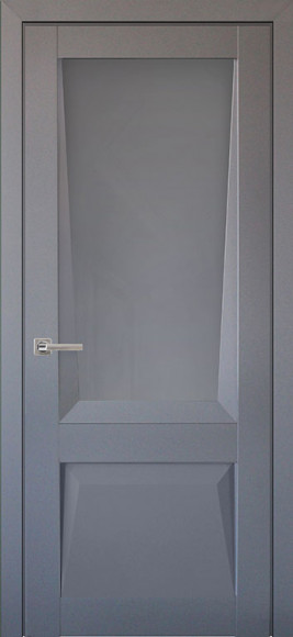 Межкомнатная дверь экошпон Barhat Grey 106 стекло grey