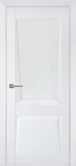 Межкомнатная дверь экошпон Barhat White 106 стекло white