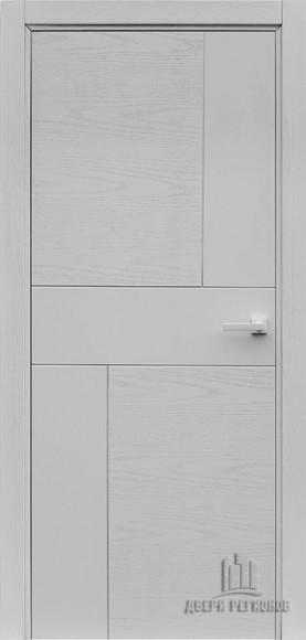 Межкомнатная дверь шпон Chiaro Patina Argento (Ral 9003) Fusion