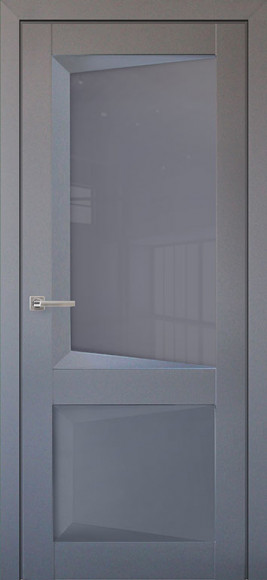 Межкомнатная дверь экошпон Barhat Grey 108 стекло grey